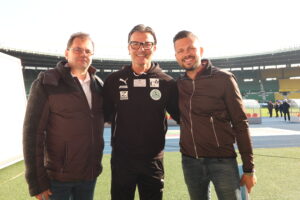 Gerald Spiss, Gerald Baumgartner (Trainer SV Mattersburg), Jürgen Lueger